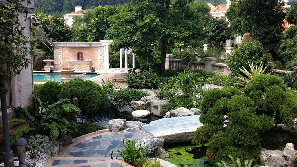 青岛别墅庭院景观乡村庭院设计使你宛如置身别墅中